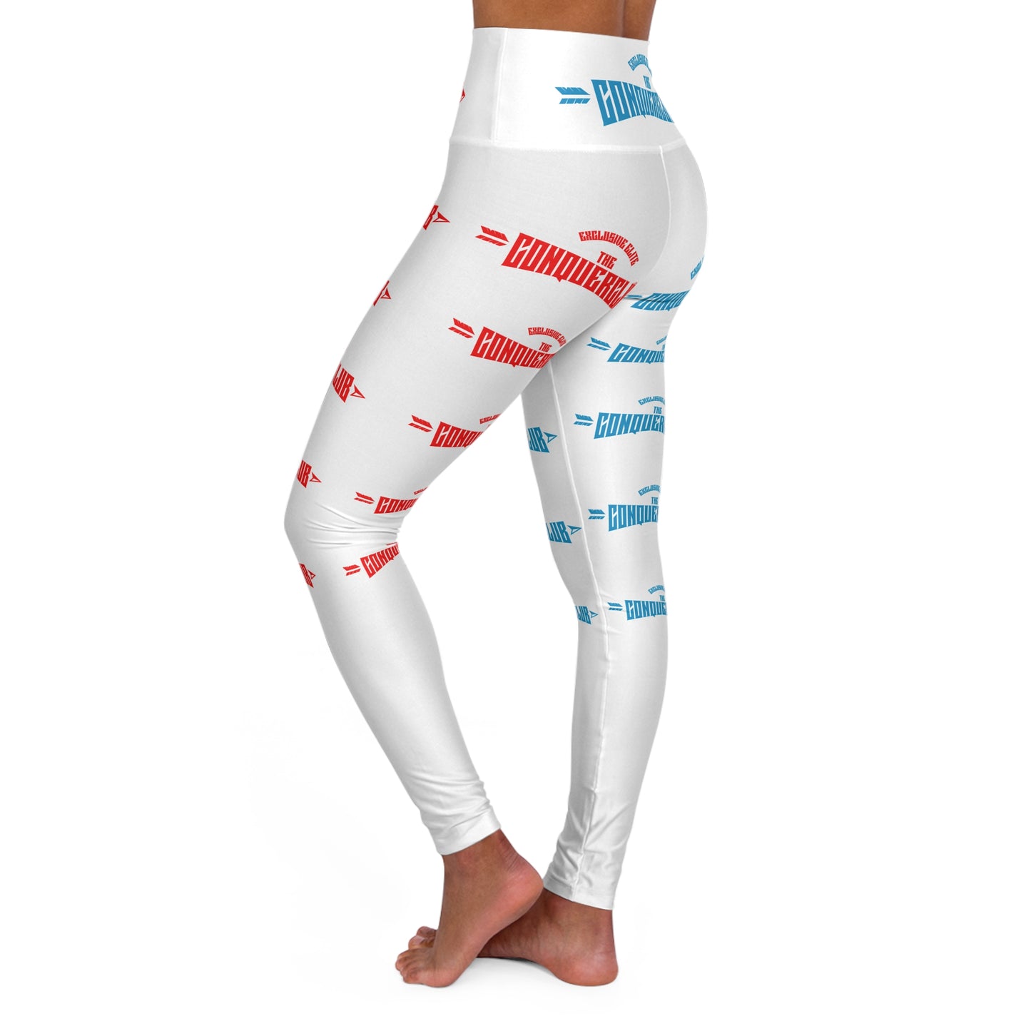 Conquer Club High Waisted Yoga Leggings - Motivational Activewear for Fitness Enthusiasts